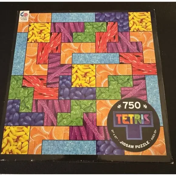 Lot Of 2 Children’s Puzzles, Animals, Tetris, Video Games, 12+, 500/750 Pieces - Picture 4 of 6